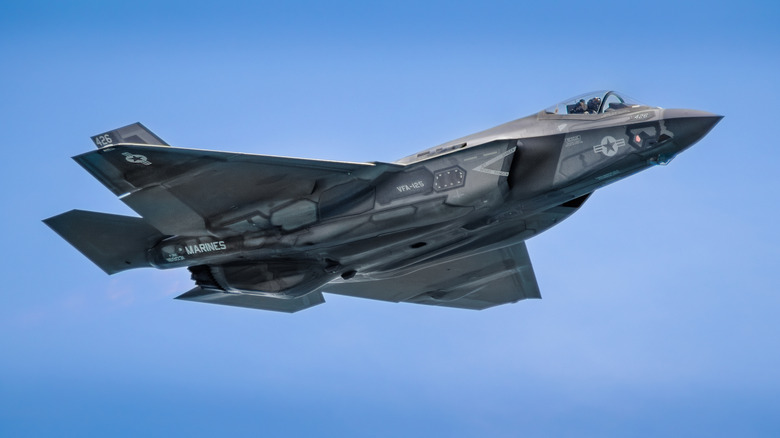 Fighter jet flying in the sky