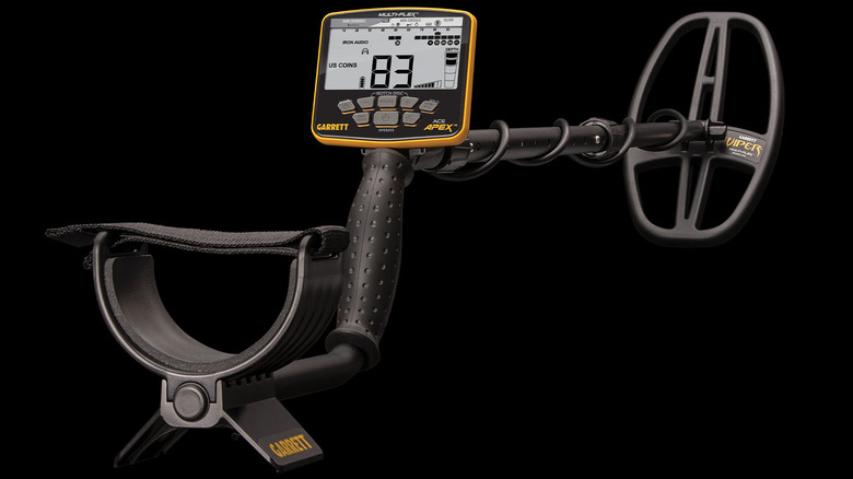 a close up of the Garrett ACE Apex metal detector