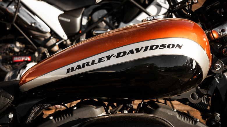 Fuel tank of a Harley-Davidson motorcycle