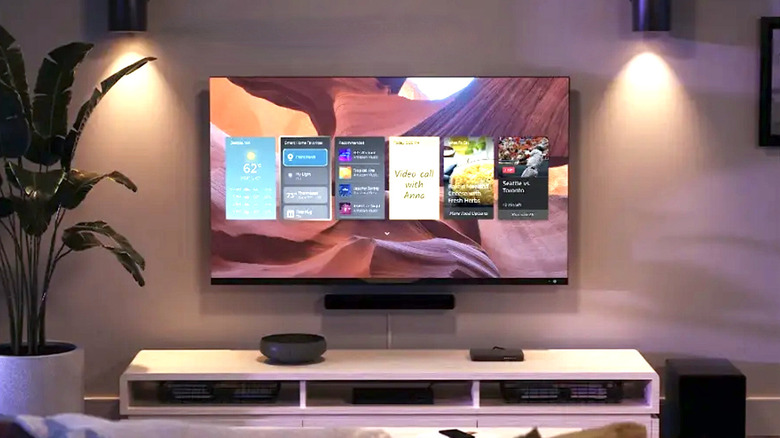 Insignia TV showing multiple function options