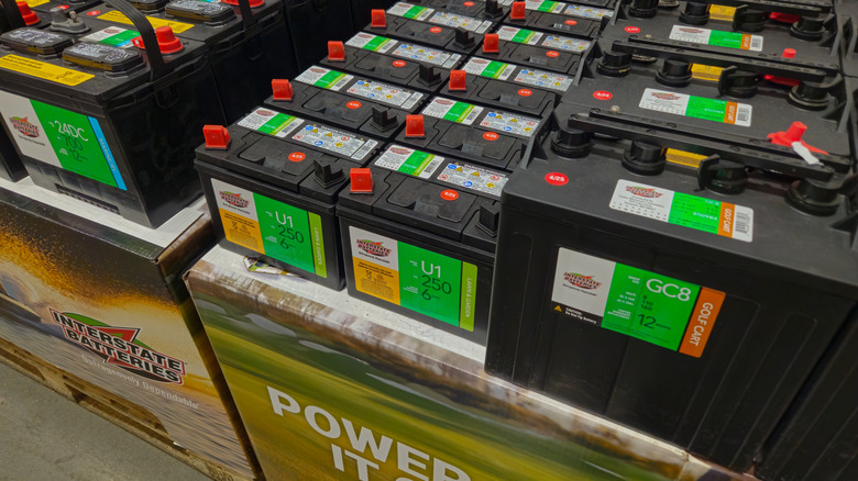Interstate battery selection on display