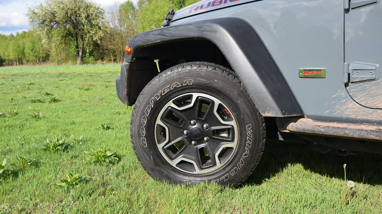 Goodyear tire on a Jeep Wrangler Rubicon