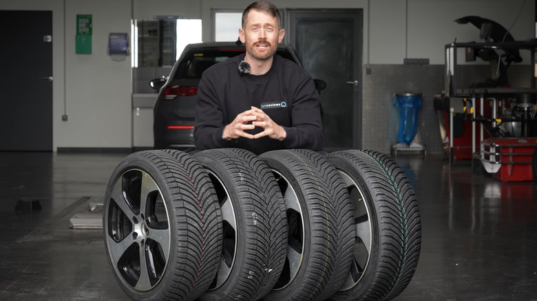 Auto professional talking about Michelin's CrossClimate3 tires