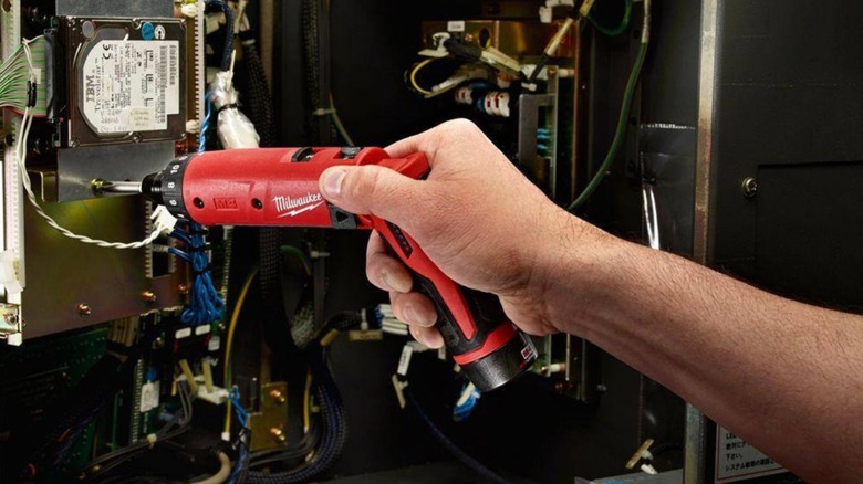 M4 Cordless Hex Screwdriver in use