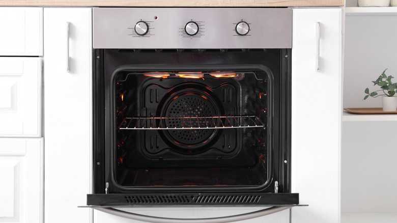 Built-in electric oven in modern kitchen