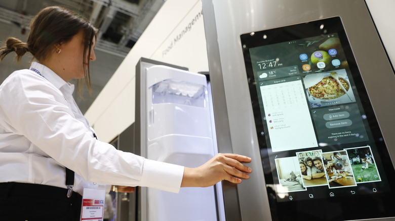 smart refridgerator at trade show