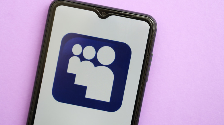 myspace logo on a phone