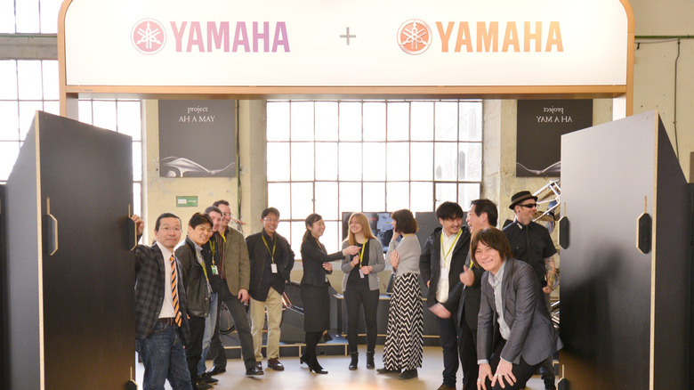 The two Yamaha brands at a joint exhibition in 2015