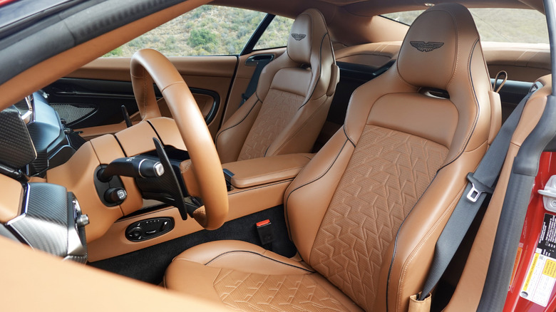 2025 Aston Martin Vanquish cockpit and seats detail