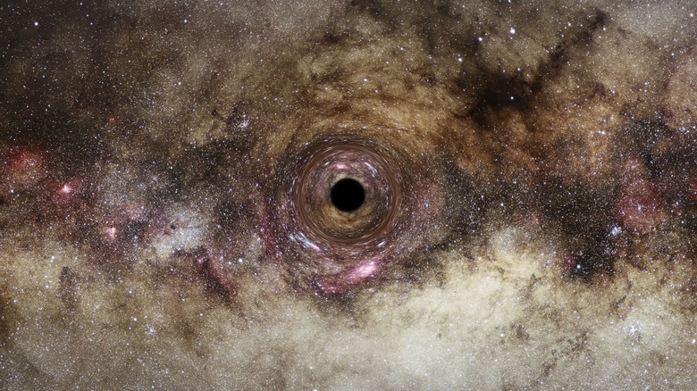 An artist's impression of a black hole