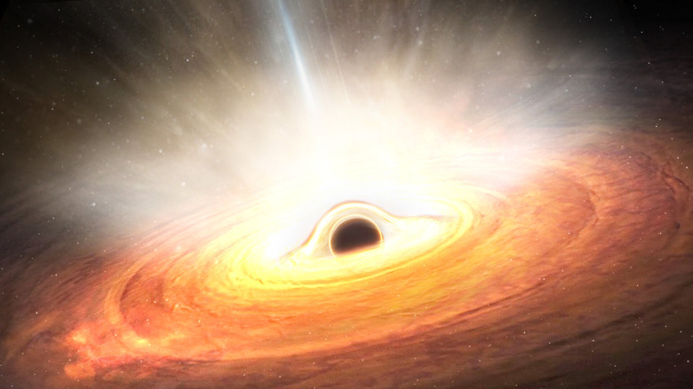 Black hole winds galactic core