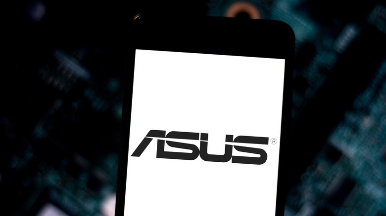 ASUS logo on smartphone