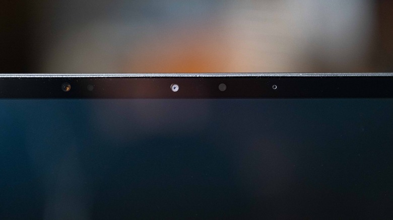 Webcam array at the top of the PX13's screen.