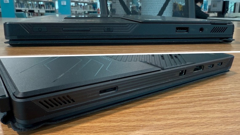 Asus ROG Flow Z13 on a table next to two phones