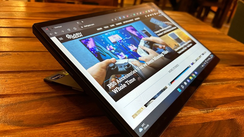 Asus ROG Flow Z13 in tablet mode.