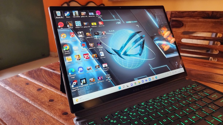 Windows 11 Home Screen on Asus ROG Flow Z13.