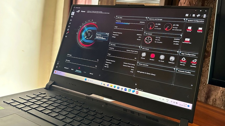 Armory Crate on Asus laptop