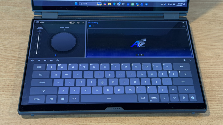 Asus ROG Zephyrus Duo virtual keyboard
