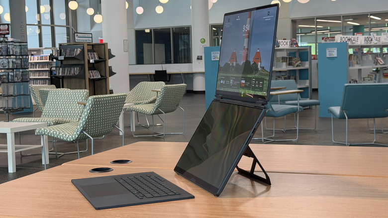 Asus ROG Zephyrus Duo on a table.