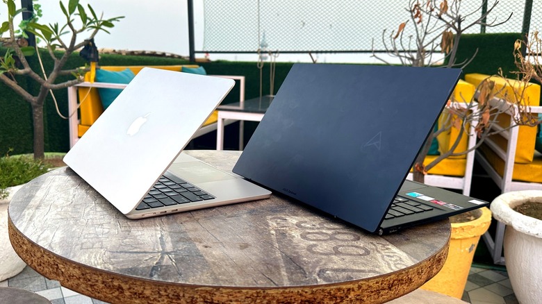 MacBook Air and Asus ZenBook OLED 