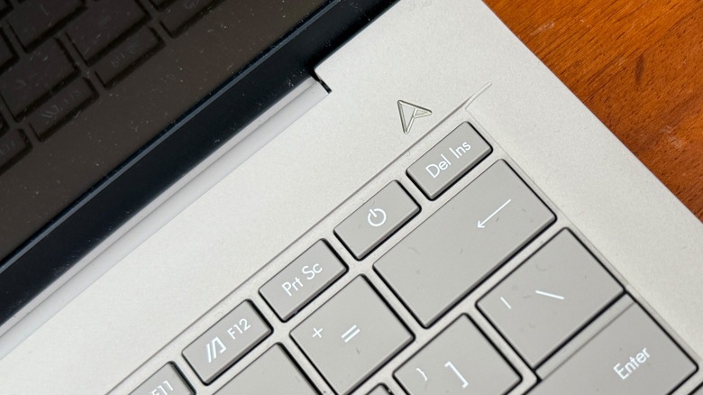 Arrowhead logo on the Asus ZenBook A14.