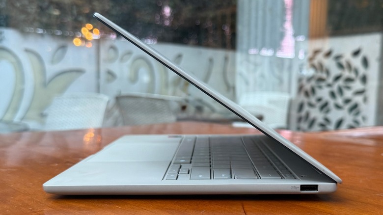 Side view of the Asus ZenBook A14.