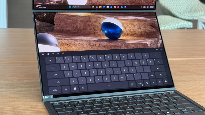 Asus Zenbook Duo virtual keyboard