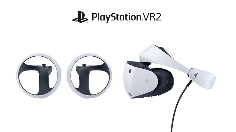 PS VR2 headset and controllers