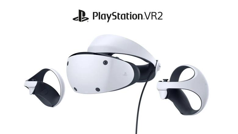 PS VR2 headset and controllers