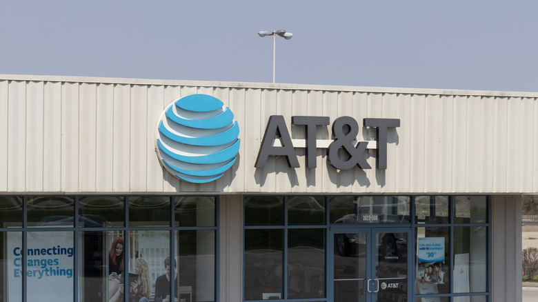 AT&T signage on a building.