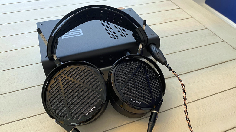 headphones on table