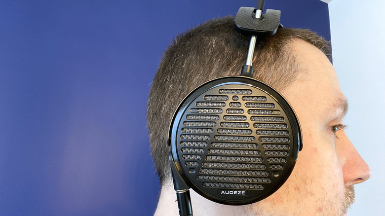headphones on head