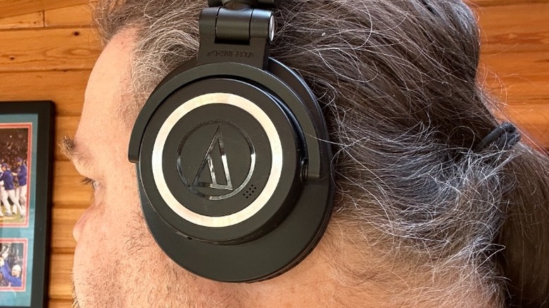 Man wearing headphones