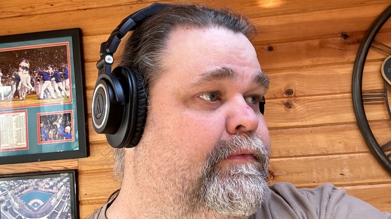 man wearing headphones