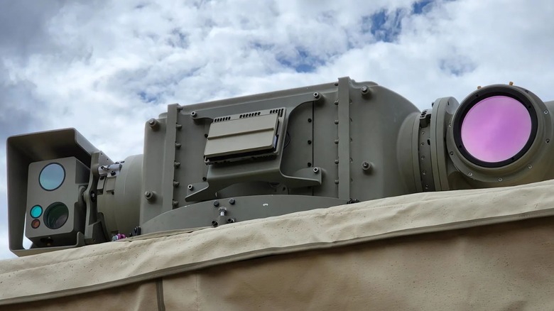 Front view of EOS laser system device