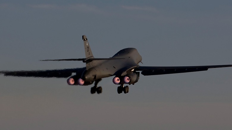 A B1B Lancer takes off