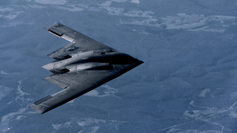 B-2 Spirit bomber refueling in flight