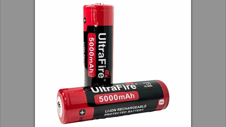 Stock photo of UltraFire batteries