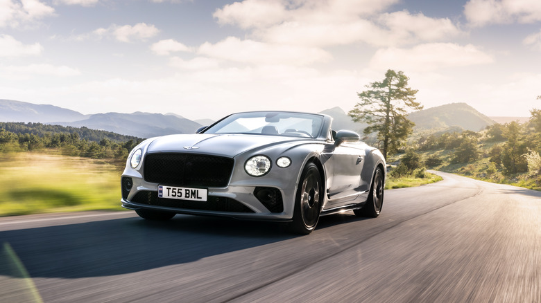 2023 Bentley Continental GTC Convertible S with glossy black grille and headlamps