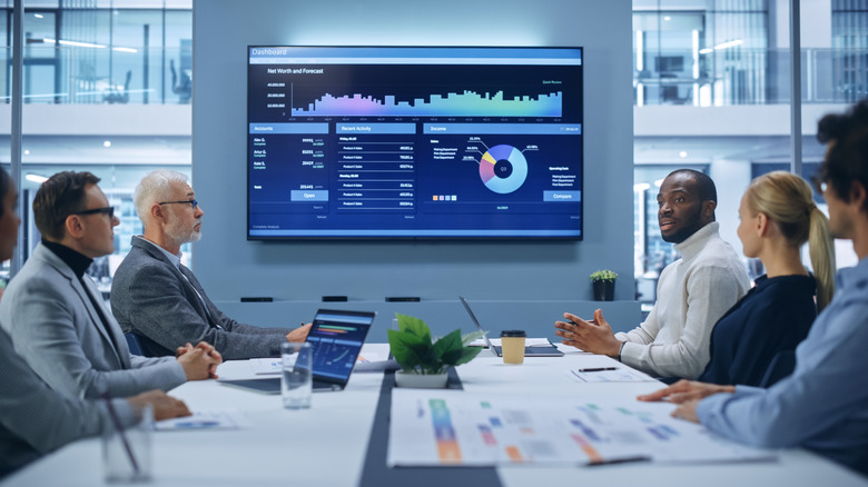 A room full of experts selecting a TV