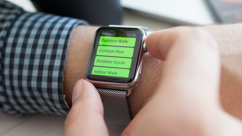 Workout app on Apple Watch