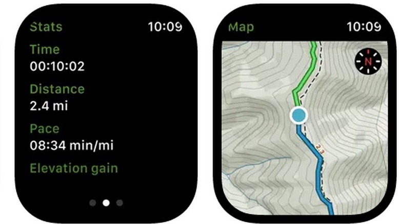 AllTrails app on Apple Watch