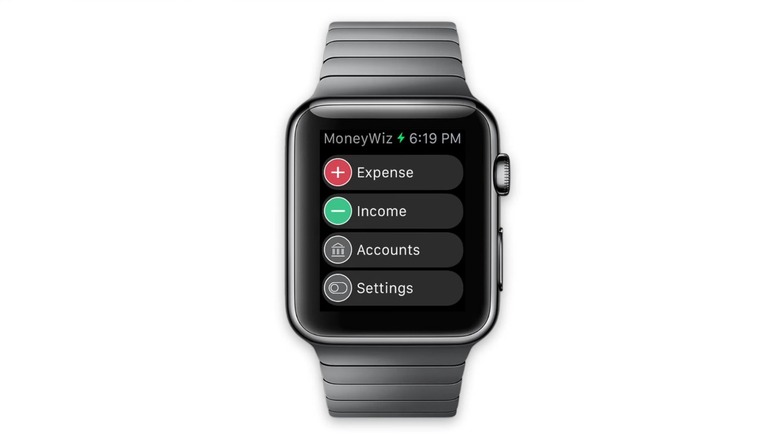 MoneyWiz app on Apple watch