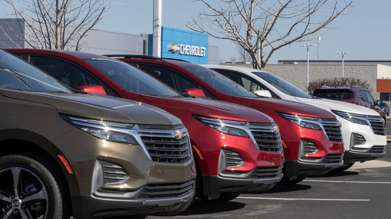 row of chevy equinox
