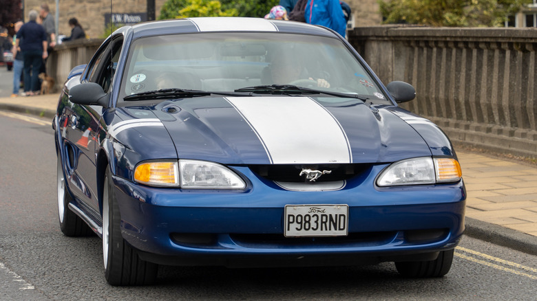 Mustang with racing stripe