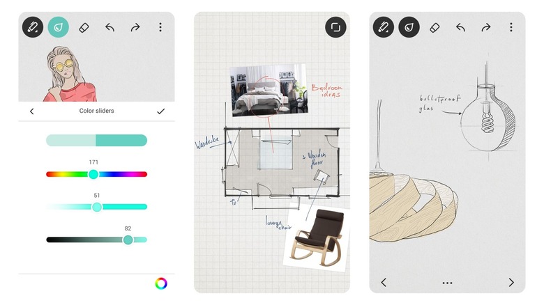 Google Play Screenshots of Bamboo Paper