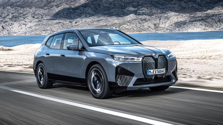 BMW iX on the road