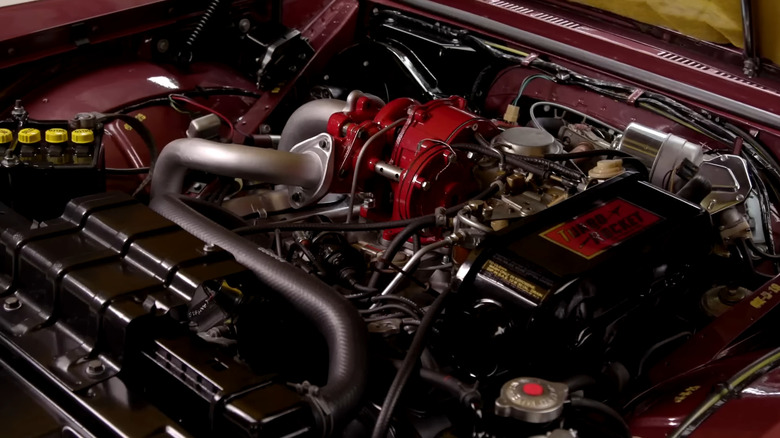 turbo rocket engine on display