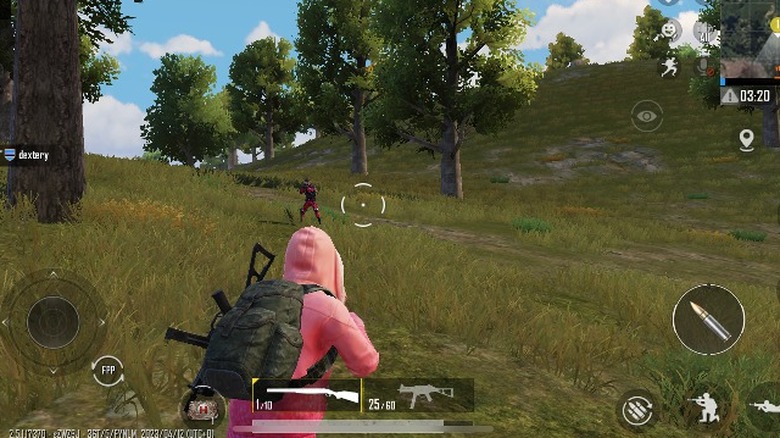 PUBG Mobile pink hoodie player