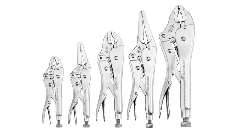 WorkPro 5-Piece Mole Grip Locking Pliers Set